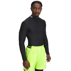 Men's - Under Armour Heatgear Og Compression Mock L/S - Black/White