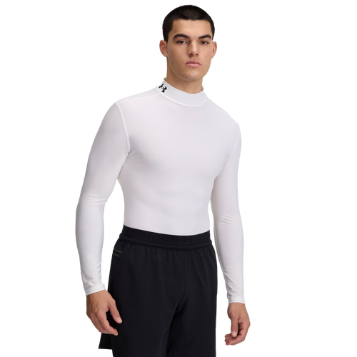 Under Armour Heatgear Og Compression Mock L/S - Under Armour White/Black