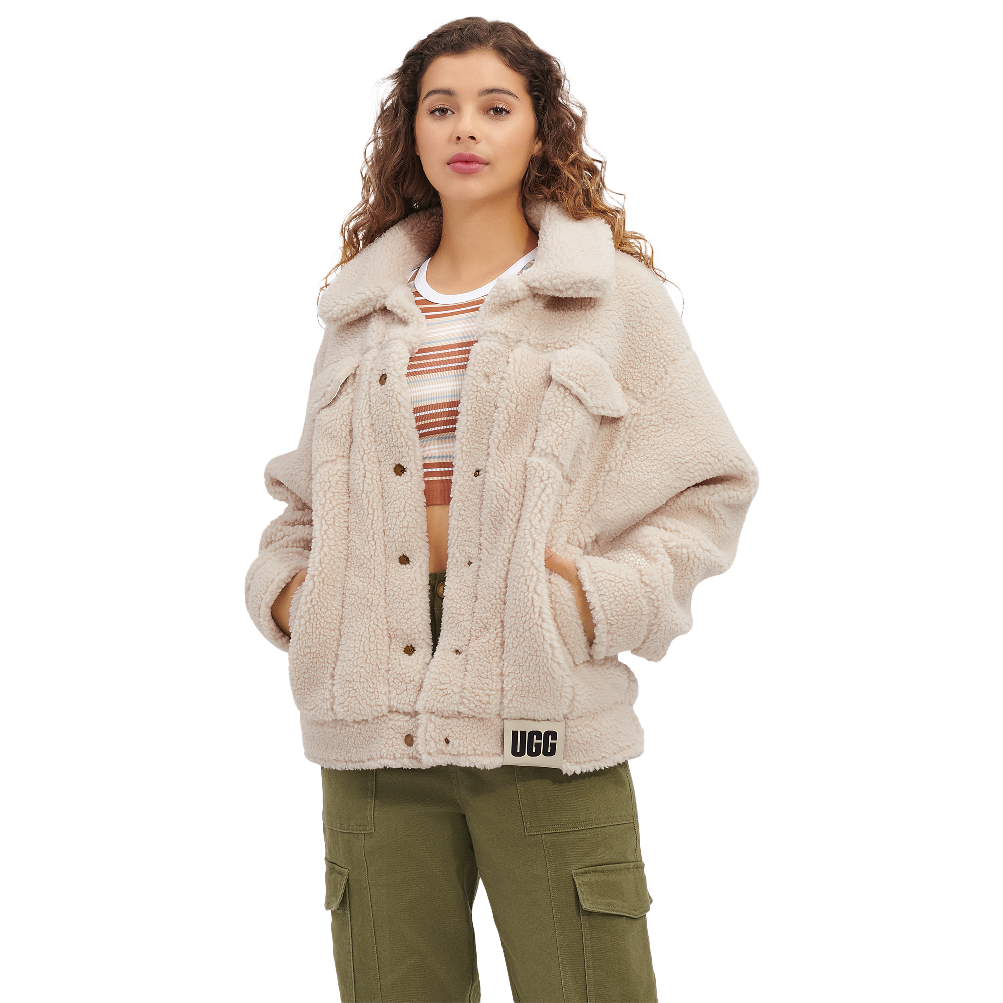 UGG Frankie Sherpa Trucker Jacket - Women's | Foot Locker