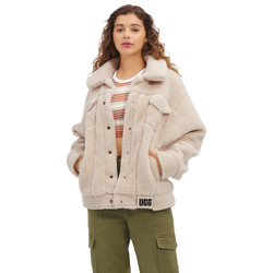 Women's - UGG Frankie Sherpa Trucker Jacket - Natural