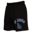 Pro Standard Dodgers Stacked Logo Shorts - Men's Black/Black