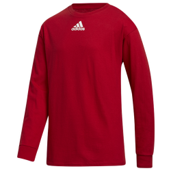 Boys' Grade School - adidas Team Amplifier Long Sleeve T-Shirt - Power Red