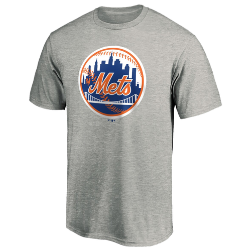 Shop Fanatics Mens  Mets Cooperstown Collection Forbes T-shirt In Heather Grey/grey