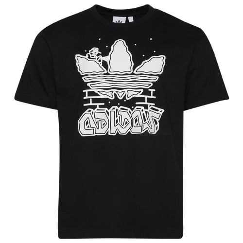 

adidas Originals adidas Originals Graphic Wall T-Shirt - Mens Black Size L