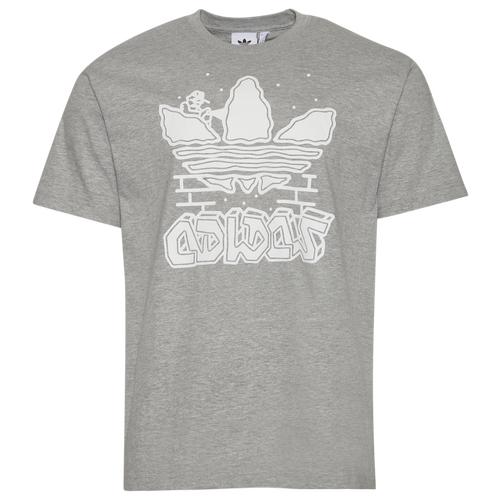 

adidas Originals adidas Originals Graphic Wall T-Shirt - Mens Grey Size XL