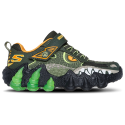 Boys' Preschool - Skechers Skech-O-Saurus Lights - Olive/Black/Orange