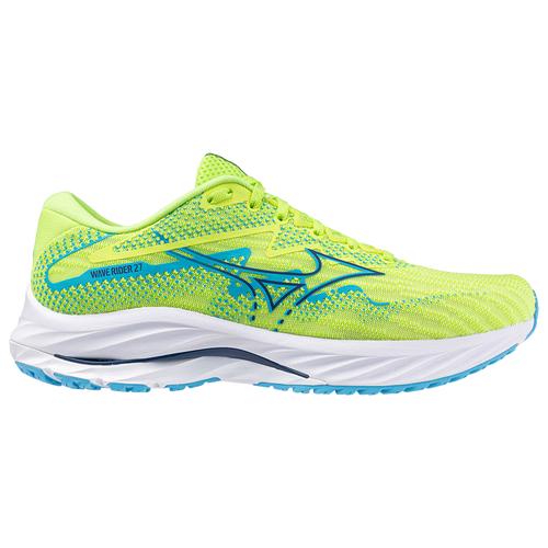 Mizuno Mens  Wave Rider 27 In Sharp Green/navy Poeny