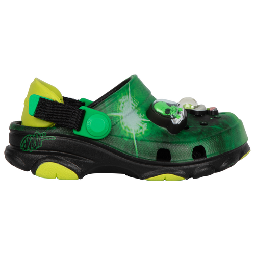 

Boys Crocs Crocs Ron English WHIN All Terrain Clogs - Boys' Toddler Shoe Black/Green Size 04.0