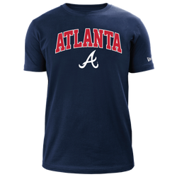 Men's - New Era Braves T-Shirt - Navy/Multi