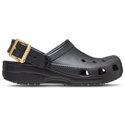 Girls' Grade School - Crocs Classic Metallic Buckle Clogs - Black/Gold