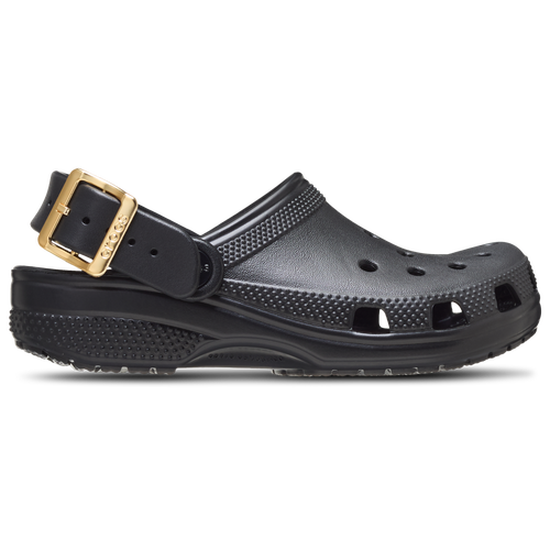 Crocs Classic Metallic Buckle Clogs - Crocs Black/Gold