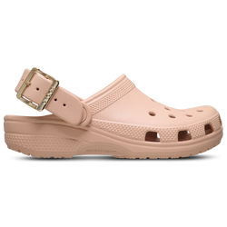 Girls' Grade School - Crocs Classic Metallic Buckle Clogs - Grey/Blush