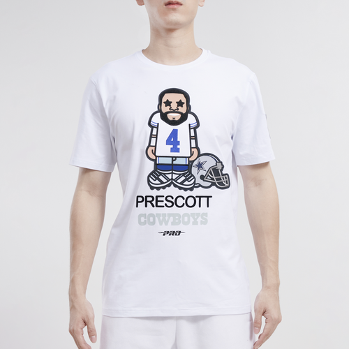 

Pro Standard Mens Dak Prescott Pro Standard Cowboys T-Shirt - Mens White/White Size XL