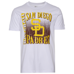 Men's - New Era San Diego Padres T-Shirt - White/Yellow