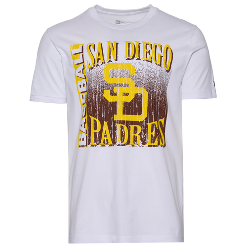 MENS - New Era San Diego Padres T-Shirt - White/Yellow