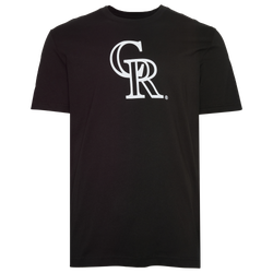 Men's - New Era Rockies Primary Logo T-Shirt - Black/White