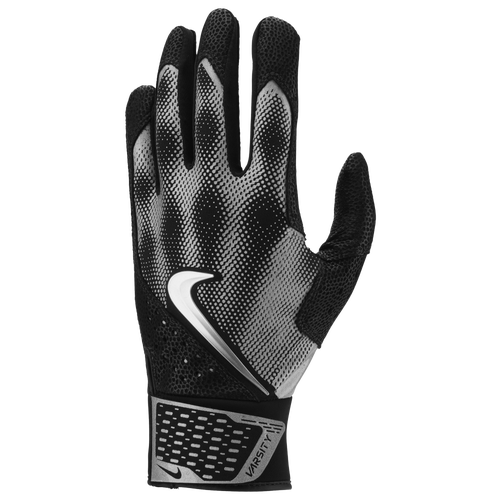 

Nike Mens Nike Alpha Varsity Batting Gloves - Mens Black/Black/Metallic Silver Size L
