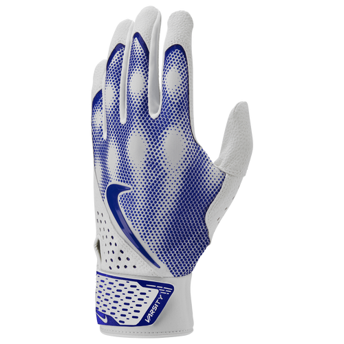 

Nike Mens Nike Alpha Varsity Batting Gloves - Mens White/Game Royal Size S
