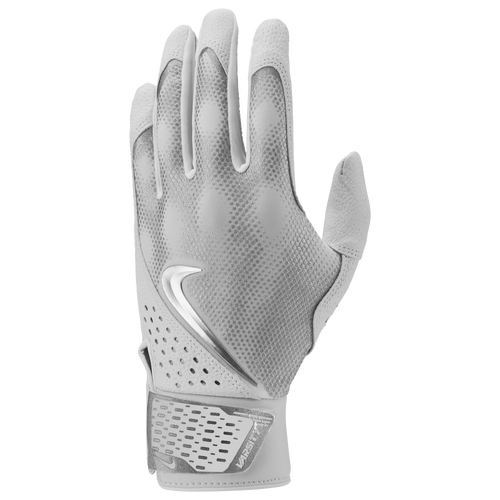 

Nike Mens Nike Alpha Varsity Batting Gloves - Mens White/White/Merallic Silver Size XXL
