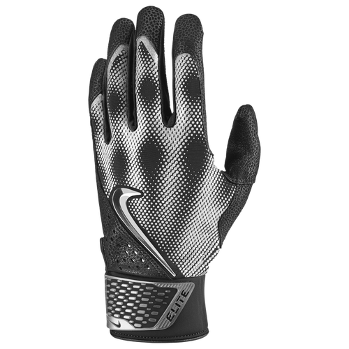 

Nike Mens Nike Alpha Elite Batting Gloves - Mens Black/Black/Metalic Silver Size L