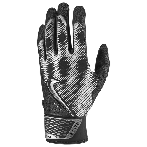 

Nike Mens Nike Alpha Elite Batting Gloves - Mens Black/Black/Metalic Silver Size XL