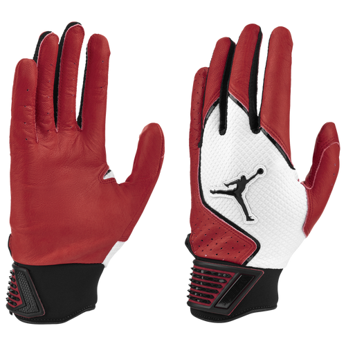 Jordan Fly Select Batting Gloves - Jordan White/Black Red