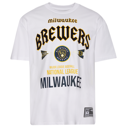 

Pro Standard Mens Pro Standard Brewers City Tour T-Shirt - Mens White/White Size XL