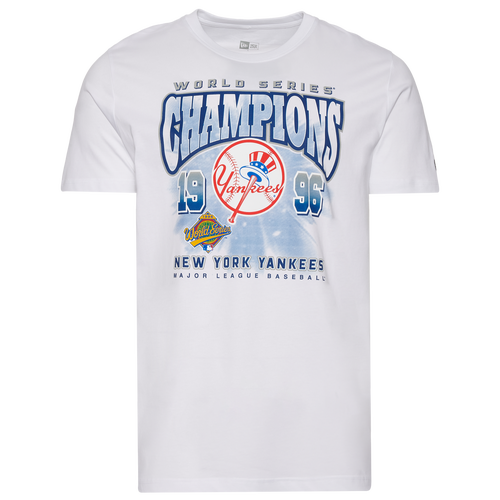 

New Era Mens New Era New York Yankees T-Shirt - Mens White/Multi Size S