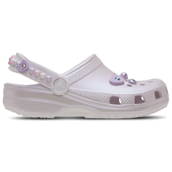 Girls' Preschool - Crocs Classic Pearl Island Heart Shine Clogs - Grape Ice