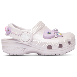Girls' Toddler - Crocs Classic Pearl Island Heart Shine Clogs - Grape Ice