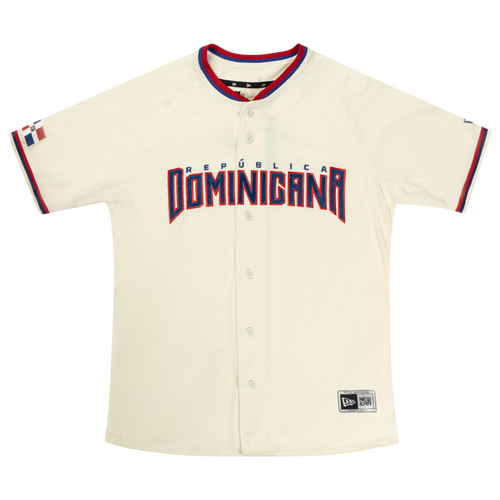 MENS - New Era Dominican Republic FG Jersey - Chrome White/Multi