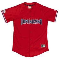Men's - New Era Dominican Republic FG Jersey - Scarlet/Multi