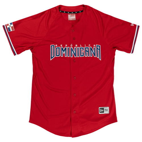 MENS - New Era Dominican Republic FG Jersey - Scarlet/Multi
