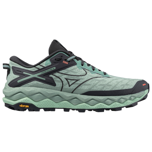 Mizuno Mens  Wave Mujin 10 Trail In Greyd Jade/black Oyster