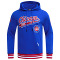 Pro Standard CUBS SCRIPT TAIL RIB FLC PO HOODIE - Pro Standard Royal Blue/Red