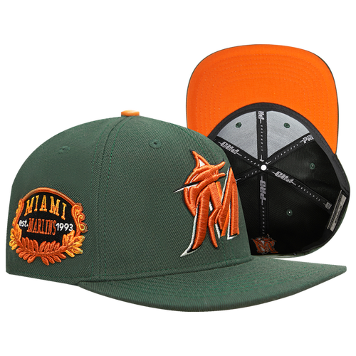 

Pro Standard Mens Pro Standard Marlins Spice Snapback Cap - Mens Olive Size One Size