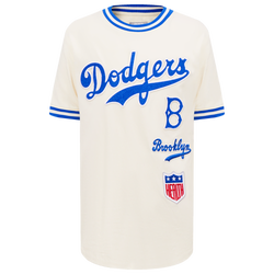 Boys' Grade School - Pro Standard Brooklyn Dodgers Retro Classic Ss Striped Tee - Royal Blue/Eggshell