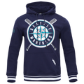 Pro Standard MARINERS MASH UP RIB FLC PO HOODIE - Pro Standard Midnight Navy