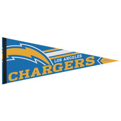 Adult - WinCraft Los Angeles Chargers 12x30 Premium Pennant - Gold/Powder Blue/White