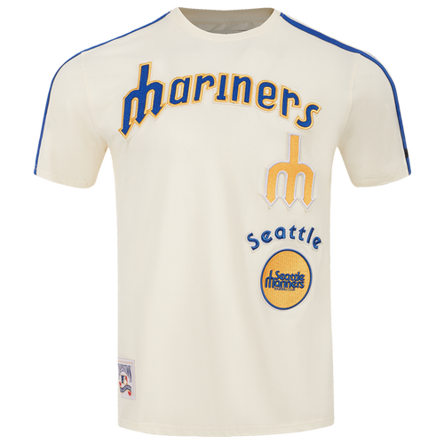 MENS - Pro Standard MARINERS RETRO CLASSIC SJ STRIPED TEE V2 - Royal Blue/Eggshell