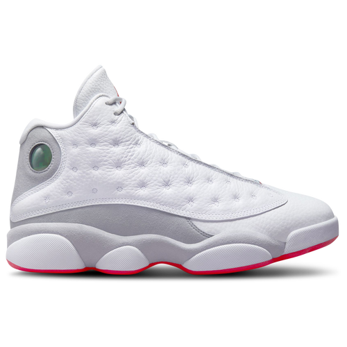 

Jordan Mens Jordan Retro 13 - Mens Basketball Shoes Grey/White/Red Size 9.5