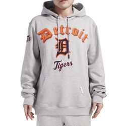 Men's - Pro Standard TIGERS OLD ENGLISH FLC PO HOODIE - Heather Grey