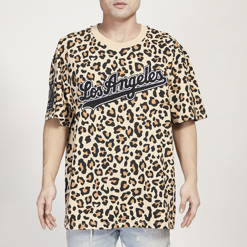 

Pro Standard Mens Pro Standard Dodgers Animal Drop Shoulder AOP T-Shirt - Mens Leopard/Leopard Size M