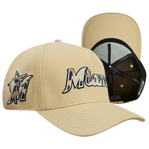 

Pro Standard Mens Miami Marlins Pro Standard Marlins Animal A-Frame Adjustable Cap - Mens Khaki Size One Size