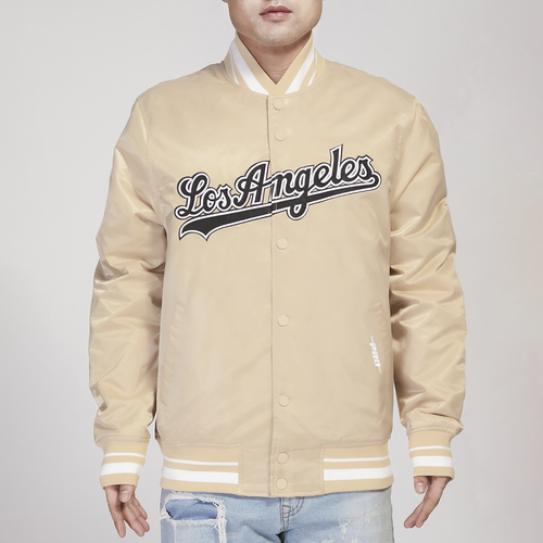 

Pro Standard Mens Los Angeles Dodgers Pro Standard Dodgers Animal Satin Jacket - Mens Sandstone/Sandstone Size M