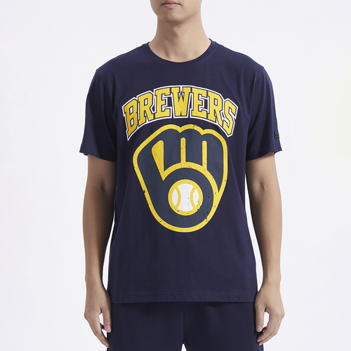 MENS - Pro Standard Milwuakee Brewers GTP SJ T-Shirt - Navy/Yellow