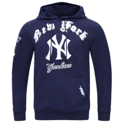 Men's - Pro Standard YANKEES OLD ENGLISH FLC PO HOODIE - Midnight Navy