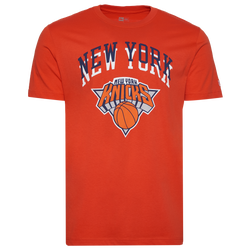 Men's - New Era Knicks Short Sleeve T-Shirt - Orange/Blue