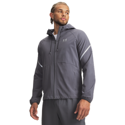 Men's - Under Armour Vibe Woven Reflective Jacket - Gray
