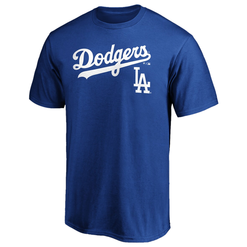 

Fanatics Mens Los Angeles Dodgers Fanatics Dodgers Logo Lockup T-Shirt - Mens Royal/Blue Size L